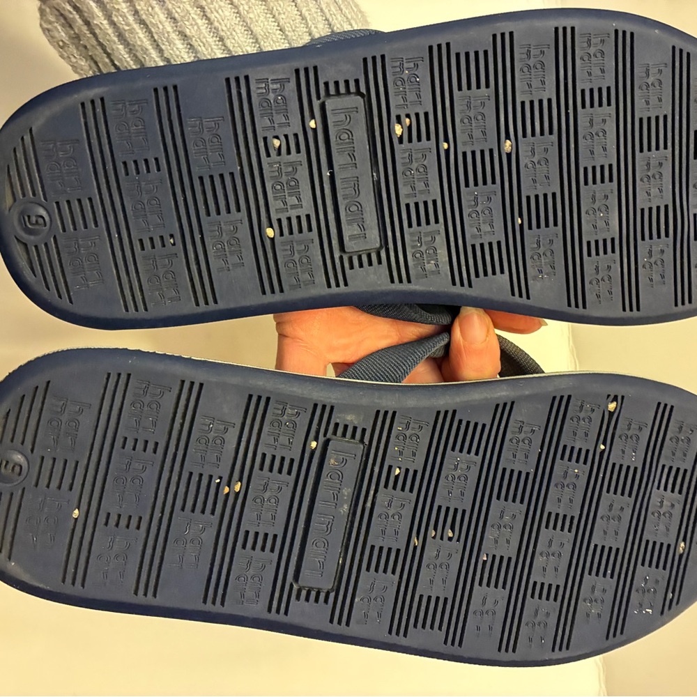 Navy Hari Mari Flip Flops View 2